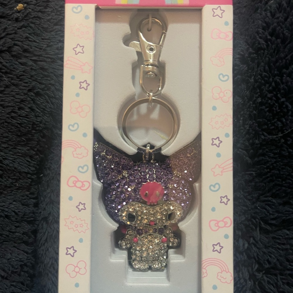 Purple and Silver Character Keychain